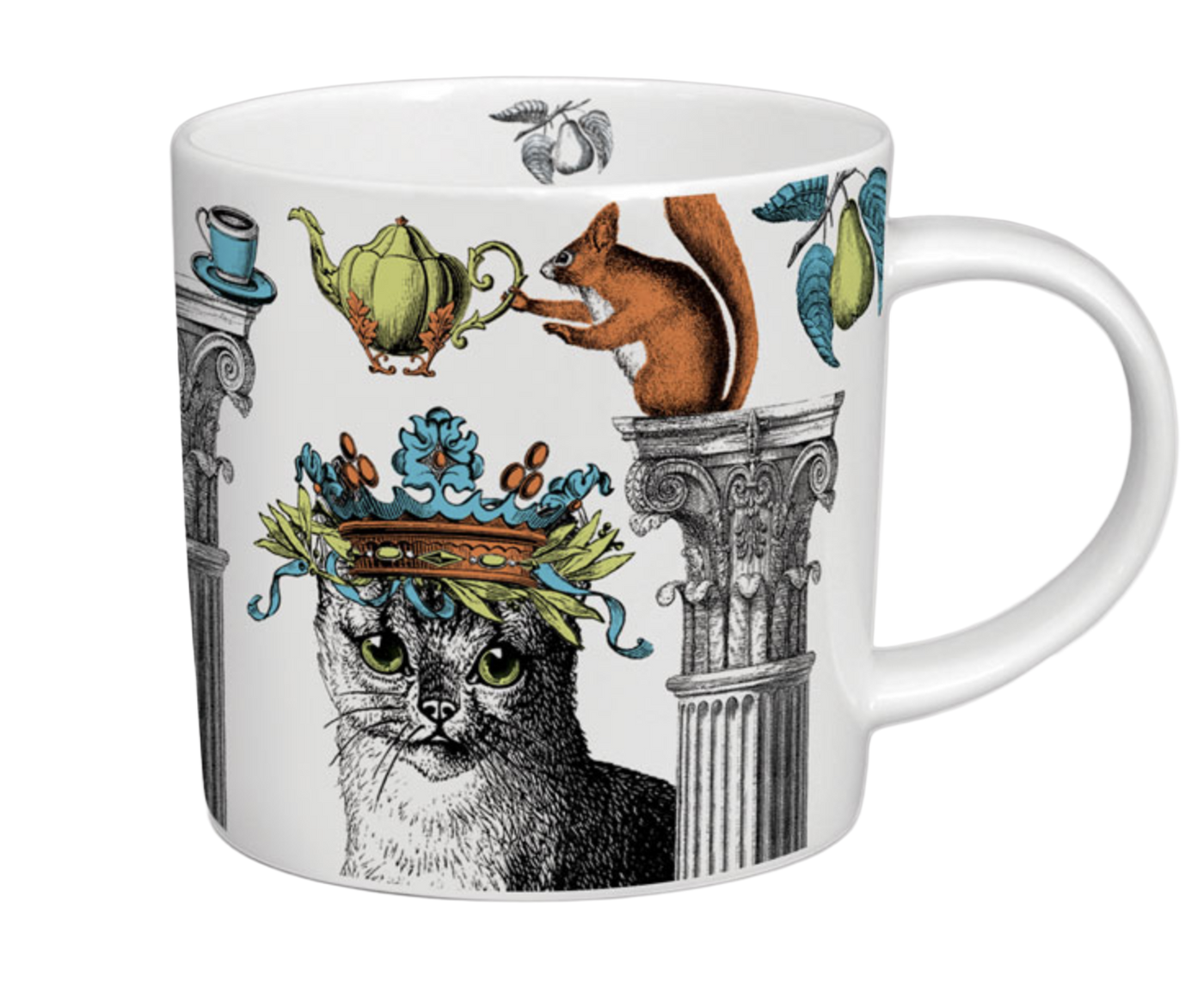 Bone China Mug White Cat