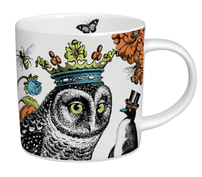 Bone China Mug White Owl