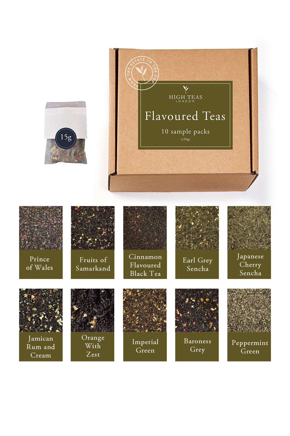 Flavoured Tea Sample Box (10 x 15g)-Loose Leaf Tea-High Teas