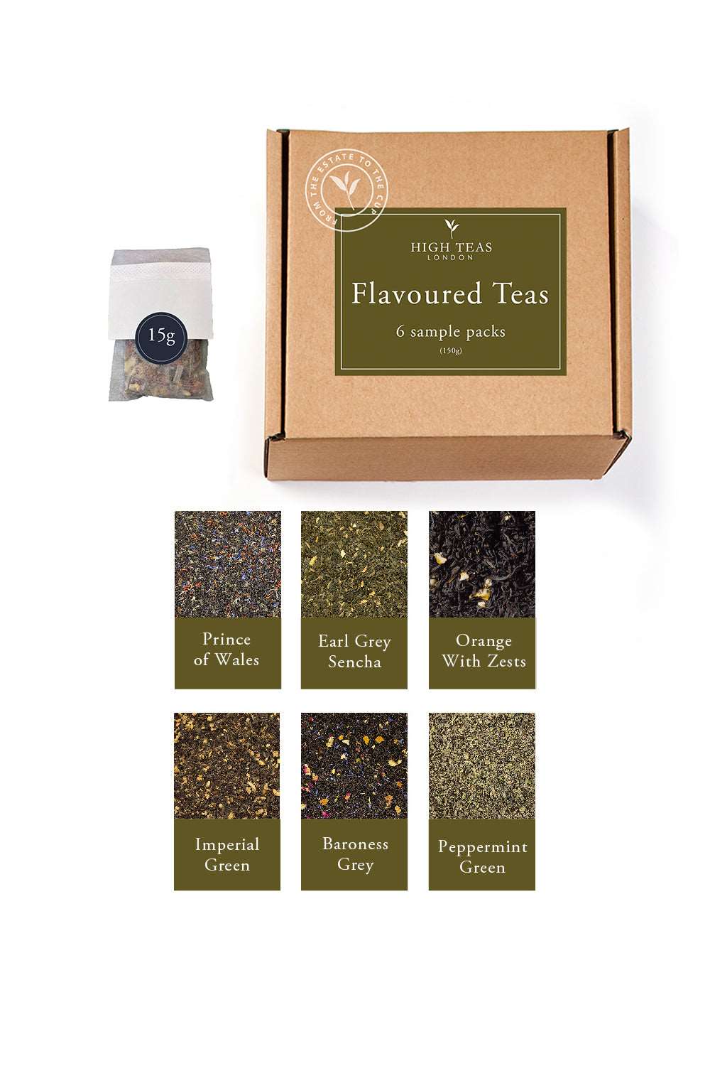 Flavoured Tea Mini Sample Box (6 x 15g)-Loose Leaf Tea-High Teas