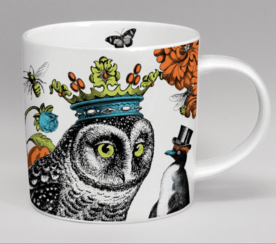 Bone China Mug White Owl