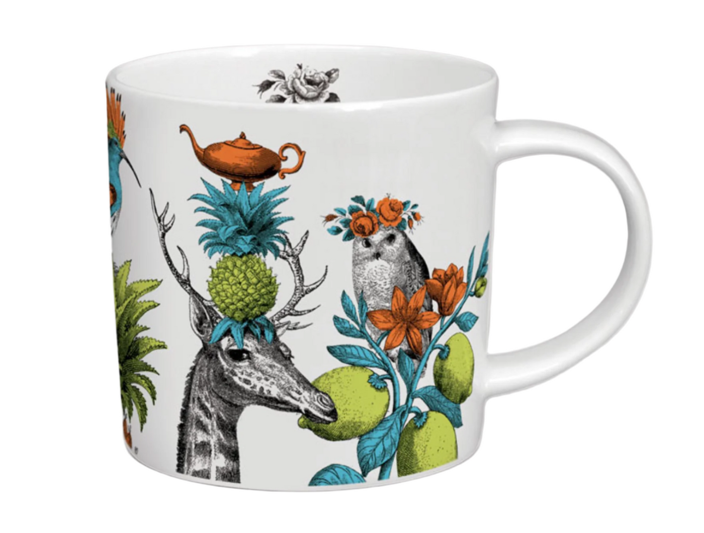 Bone China Mug White Giraffe