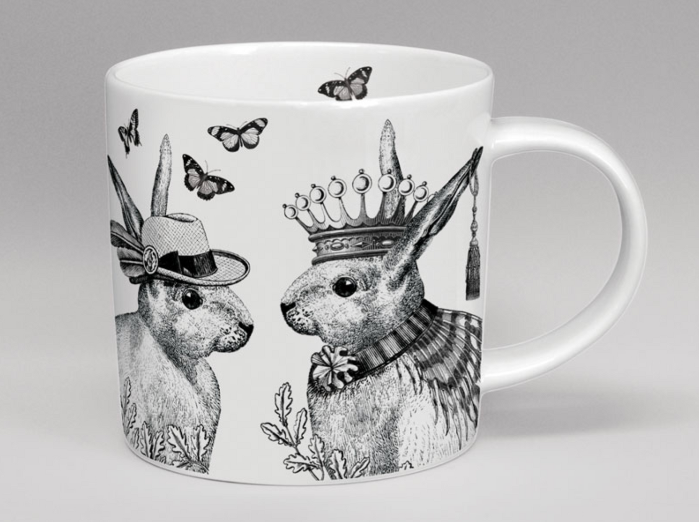 Bone China Mug White Mr and Mrs Rabbit