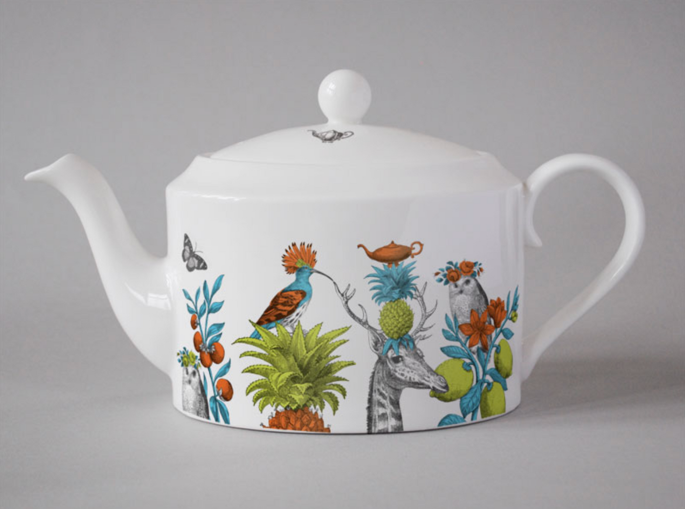 Bone China Teapot White Giraffe