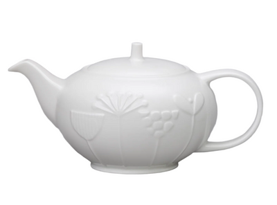 Bone China Teapot White Plumb Meadow