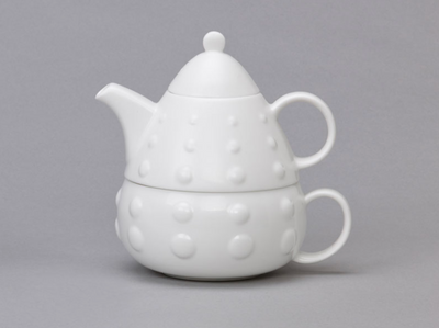 Bone China Teapot White for one