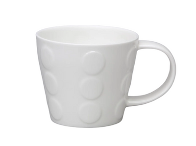 Bone China Mug White Spot Design