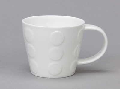 Bone China Mug White Spot Design