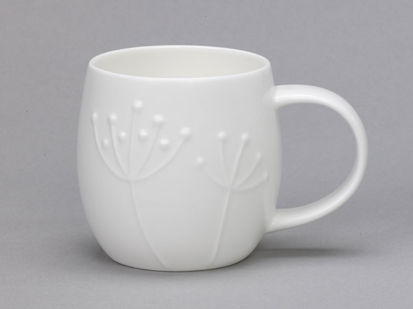 Bone China Mug White Plumb Sprig Design