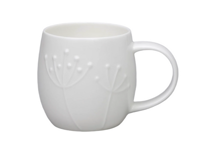 Bone China Mug White Plumb Sprig Design