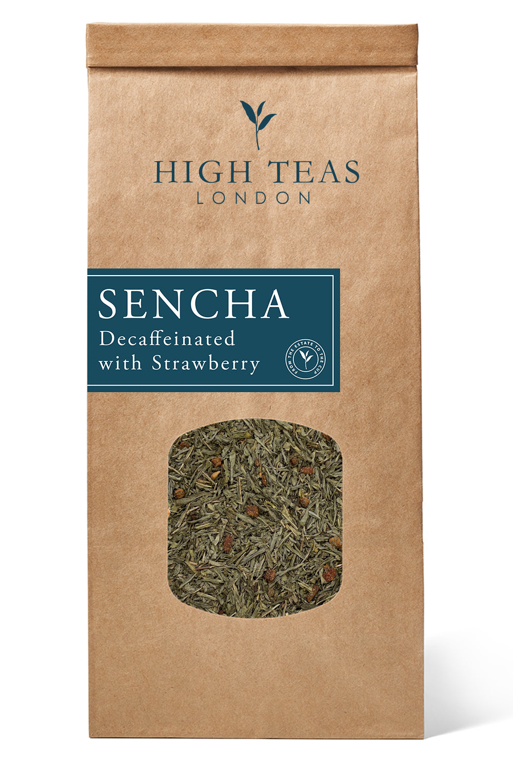 Decaffeinated Mild Chinese Sencha with Strawberry Pieces-250g-Loose Leaf Tea-High Teas
