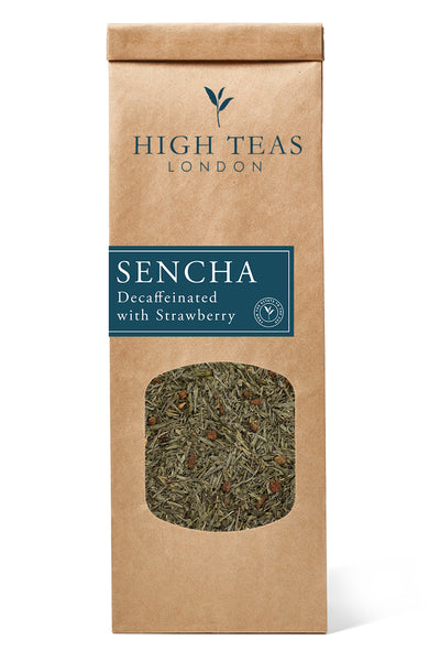 Decaffeinated Mild Chinese Sencha with Strawberry Pieces-50g-Loose Leaf Tea-High Teas