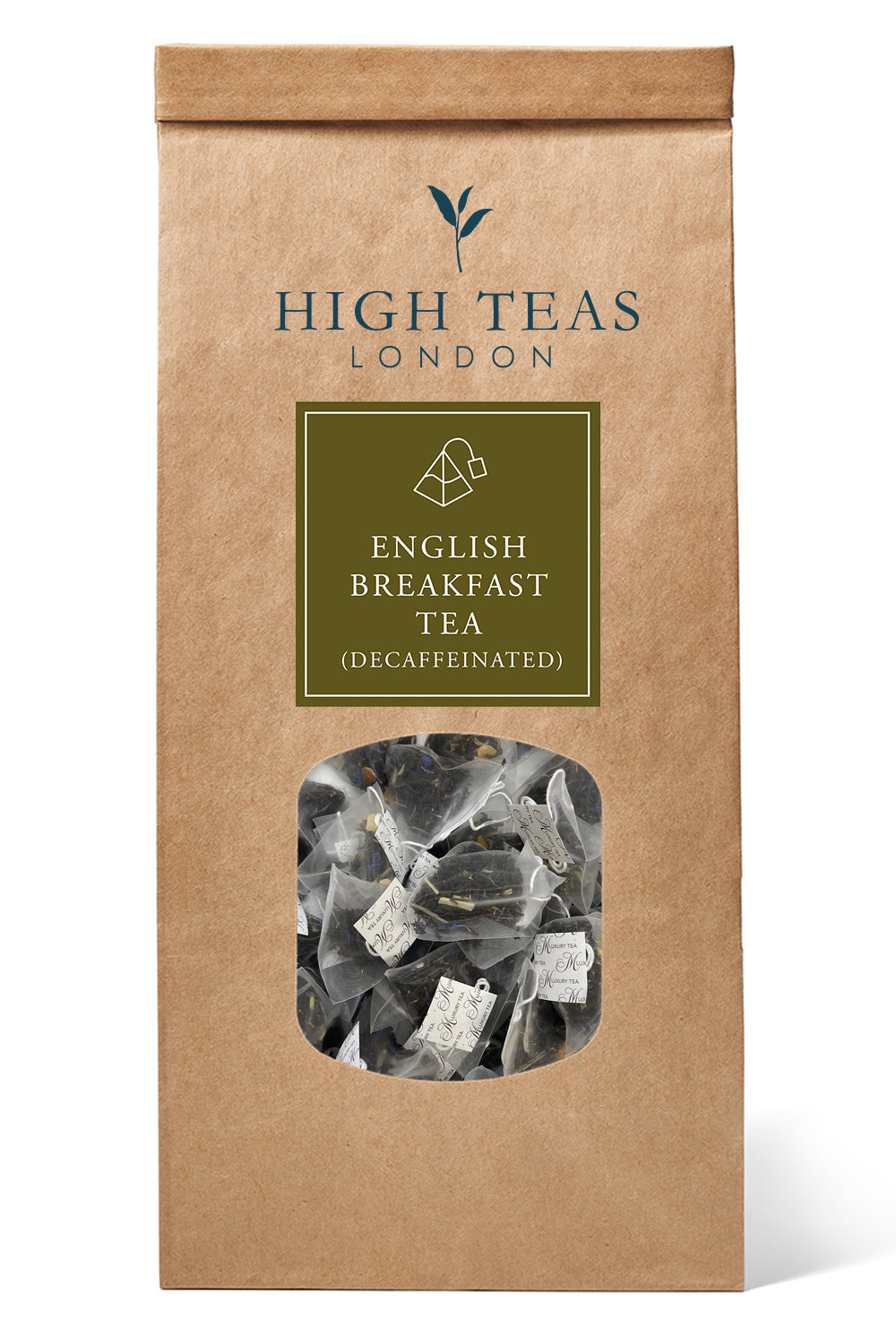 Decaf English Breakfast (pyramid bags)-60 pyramids-Loose Leaf Tea-High Teas