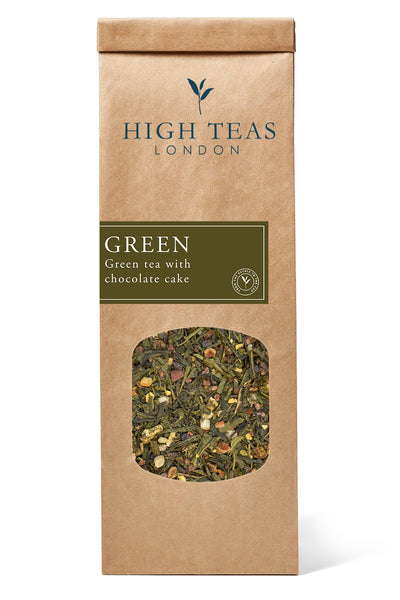 Green Tea with Chocolate Cake, Pear & Ginger-50g-Loose Leaf Tea-High Teas
