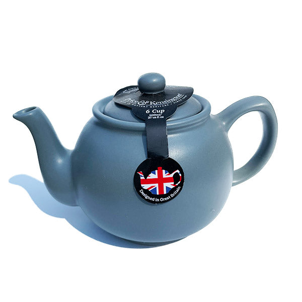 Grey 6 cup teapot - Made in UK-Qty-Loose Leaf Tea-High Teas