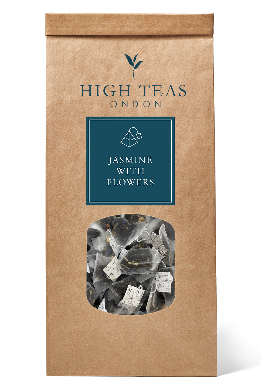 Jasmine with Flowers (pyramid bags)-60 pyramids-Loose Leaf Tea-High Teas