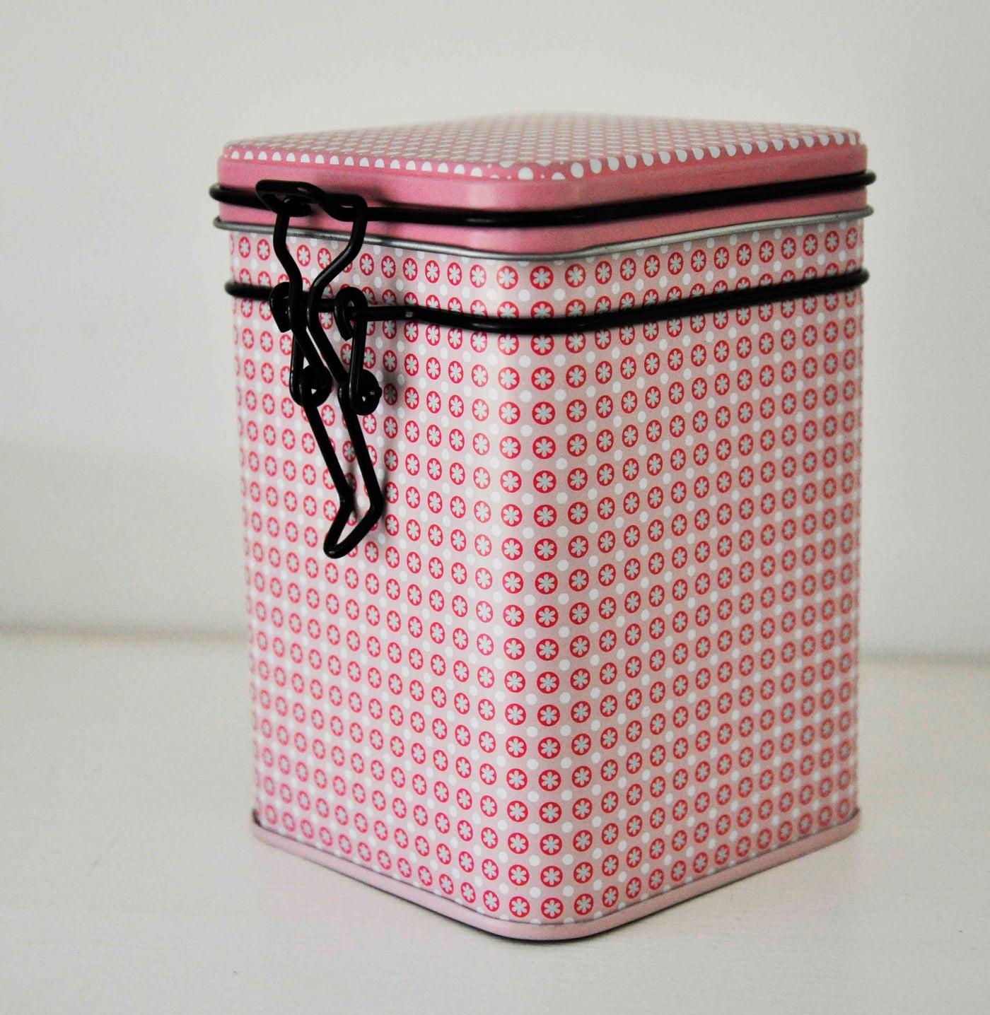Tea Caddy with clip lock - choice of colours 150g-Pink-Loose Leaf Tea-High Teas