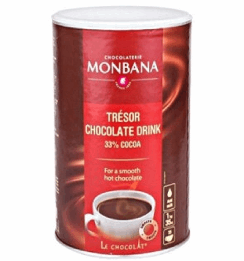 Monbana Drinking Chocolate "Tresor" 1kg family pack-1kg-Loose Leaf Tea-High Teas