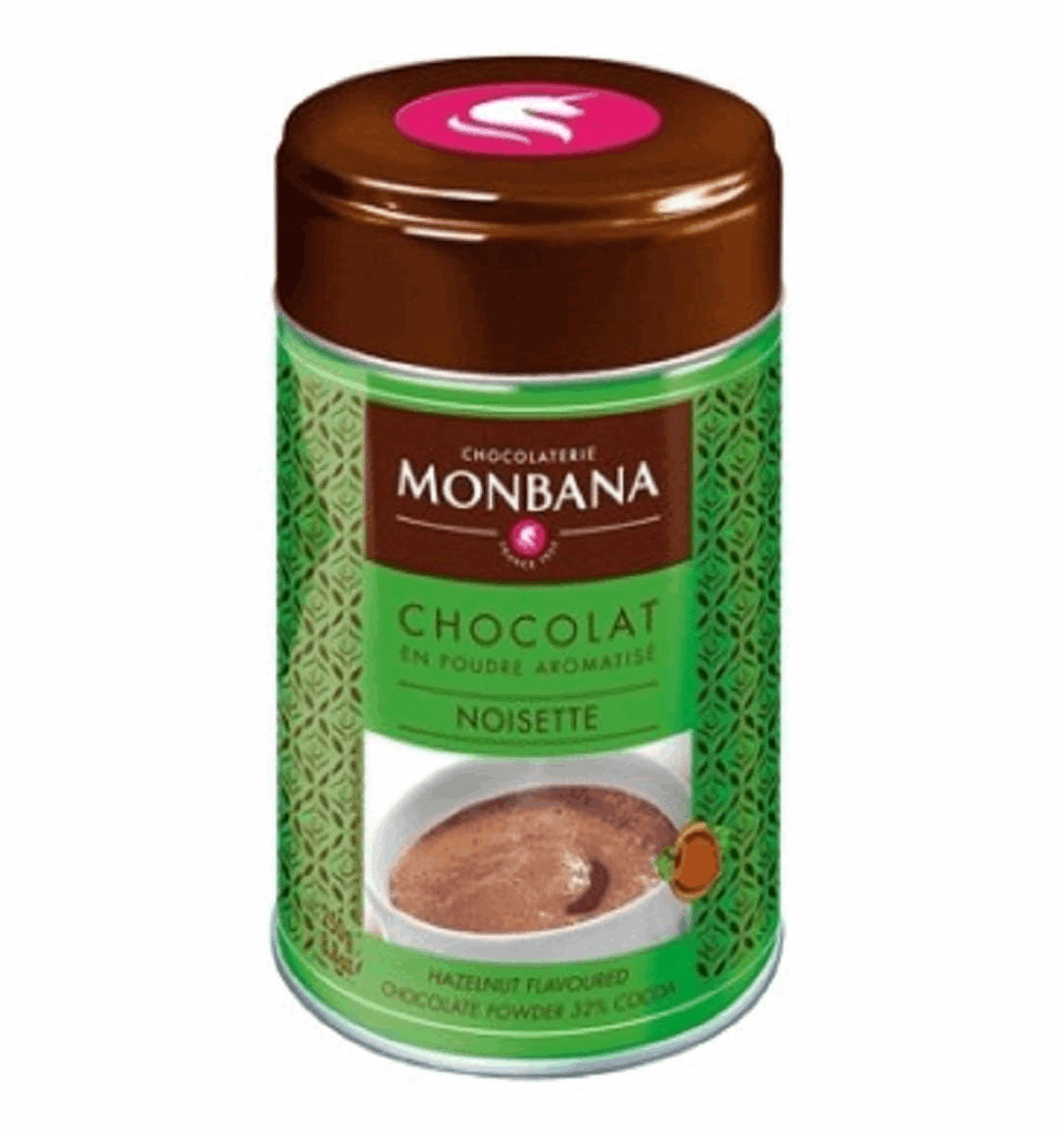 Monbana Hazlenut Drinking Chocolate 250g Tin-250g-Loose Leaf Tea-High Teas