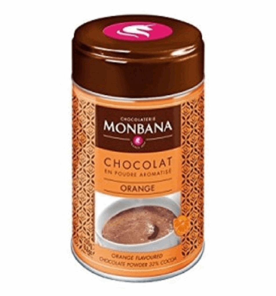 Monbana, Orange Flavoured Drinking Chocolate 250g Tin-250g-Loose Leaf Tea-High Teas